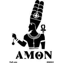 Airbrush Tattoo Antik Mısır Tanrı Amon-Ra Yapışkanlı Stencil Süsleme ve Boyama Kalıbı