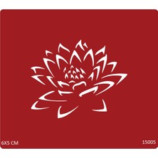 Airbrush Tattoo Lotus Çiçeği Yapışkanlı Stencil Süsleme ve Boyama Kalıbı