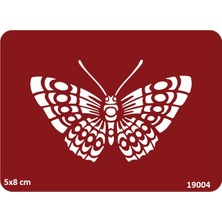 Airbrush Tattoo Kelebek Yapışkanlı Stencil Süsleme ve Boyama Kalıbı Kına Kalıbı