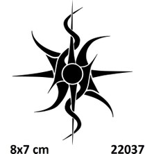 Airbrush Tattoo Tribal Güneş Yapışkanlı Stencil Süsleme ve Boyama Kalıbı