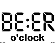 Airbrush Tattoo Bira Saati Yapışkanlı Stencil Süsleme ve Boyama Kalıbı