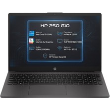 Hp 250 G10 Intel Core I5-1334U 32GB 512GB SSD 15.6" Fhd Windows 11 Pro Laptop, Notebook B2PH6ES 014