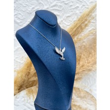 Livora Jewelry 925 Ayar Gümüş Zümrüdüanka Kuşu Figürlü Taşlı Kadın Kolye – Özel Tasarım, Anlamlı, Zarif ve Işıltılı Hediyelik