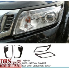 Universal Nissan Navara 2023 Sonrası Far ve Stop Kaplama Siyah