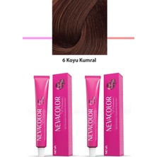 ModaSize 2 Li Set Premium 6 Koyu Kumral - Kalıcı Krem Saç Boyası 2 x 50 G Tüp