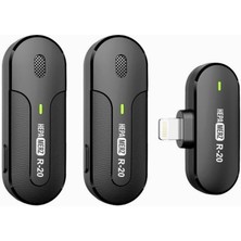 Hype Store Hepa Merz R-20 Iphone Uyumlu Üst Kalite Kablosuz Lightning Yaka Mikrofonu