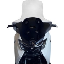 Nmax 125 2025 Model Uyumlu Tur Camı Şeffaf Abv