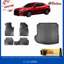 Rizline Mazda 3 Sedan 3D Havuzlu Paspas ve Bagaj Havuzu 2015 Model Uyumlu