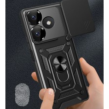 Sh Ticaret Newface Redmi 13 4g Kılıf Pars Lens Yüzüklü Silikon - Yeşil