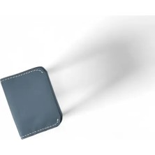 Hedea Katlanır Gerçek Deri Kartlık Açık Mavi