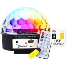 Ledx GM-0803B Sihirli LED Dönen Disko Topu Hoparlör Kablosuz Usb/mp3/bluetooth Kumandalı 360 Derece
