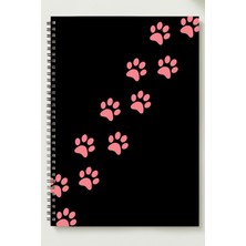 Black-One Sevgililer Günü (Pati Temalı ) A5 Metal Spiralli Çizgisiz Kalın Bristol Kapak Pati Temalı