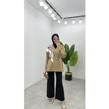 Rima Poliviskon Fularlı Ceket