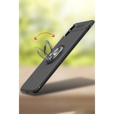 Starseven Newface Iphone Xs Kılıf Range Yüzüklü Silikon - Siyah