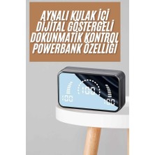 Starseven Powerbankli Bluetooth Kulaklık Yüksek Ses Aynalı Çift Dijital Gösterge Ekranı