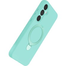 Epilons Newface Galaxy A25 5g Magsafe Standlı Kapak - Su Yeşili