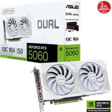 Binbir Göz Bilgisayar Asus DUAL-RTX5060-O8G-WHITE RTX5060 8gb Ddr7 128BIT 3xdp/1xhdmı