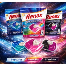 Renax Çamaşır Kapsülü 30 Yıkama Beyazlar-Renkliler-Siyahlar 3 Lü Paket