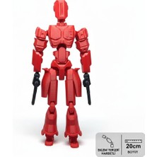 Nbshop Öncü DUMMY13 Aksiyon Figür Robot - Tüm Eklemleri Hareketli - 20CM - Kırmızı