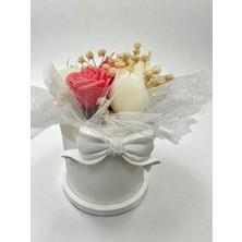 Artnest Özel Tasarım Dekoratif Vazoda Gül ve Lale Mum Aranjmanı, Kokulu Mum, Sevgililer Günü Hediyesi