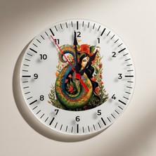 Zerya Şahmaran Kadın Tasarımlı Duvar Saati - Şahmeran Saat