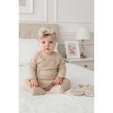 Zeynuko Kız Bebek Raporlu Fistolu %100 Pamuk 5'li Yenidoğan Hastane Çıkışı Zıbın Seti