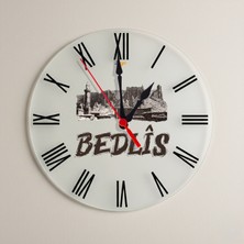 Zerya Bedlis Bitlis Şehri Tasarımlı Roma Rakamlı Duvar Saati