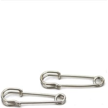 Boncukcu Abla 5,5 cm Iskoç Iğnesi, Nikel Renk, Çengelli Iğne (5 Adet)