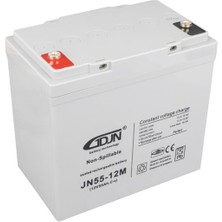 Gdjn JN12V55 12 Volt - 55 Amper Tekerlekli Engelli Araç Aküsü (13 x 21.5 x 22.5 Cm)
