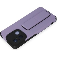Olinea Newface Redmi 12C Kılıf Mega Standlı Silikon - Lila