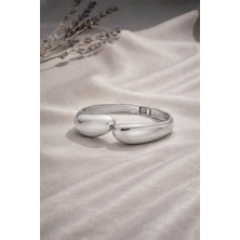 Nora Vip Damla Açılır Kelepçe Bileklik Silver