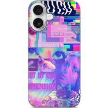 Lelia iPhone 16 Plus Uyumlu Baskılı Şeffaf Telefon Kılıfı | Koleksiyon: Neondream District