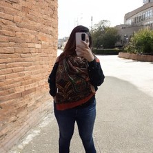 Öykücanbu Etnik Desenli Pamuk Şal