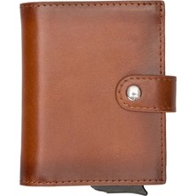 Shoplet Buğz Palermo Deri Cüzdan Kartlık Mekanizmalı RST2EF Taba