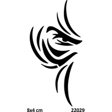 Airbrush Tattoo Tribal Göz Yapışkanlı Stencil Süsleme ve Boyama Kalıbı