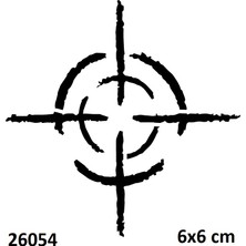 Airbrush Tattoo Hedef 12 Yapışkanlı Stencil Süsleme ve Boyama Kalıbı Stencil Kalıp