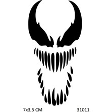 Airbrush Tattoo Korkunç Surat Yapışkanlı Stencil Süsleme ve Boyama Kalıbı