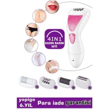 abnturk Tüy Alma Makinesi Topuk Törpüsü Profesyonel 4 In 1 Su Geçirmez Epilasyon Aleti Epilatör Cihazı