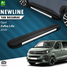 Universal S-Dizayn Opel Zafira Life Uzun Şase Newline Krom Yan Basamak 243 cm 2020 Üzeri A+ Kalite