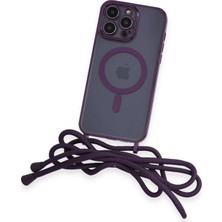 Olinea Newface Iphone 13 Kılıf Divo Lazer Askılı Magsafe Kapak - Derin Mor