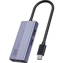 Braventa Collection Dm CHB059 Type-C To 4K HDMI 2*usb-A Pd 60W Sd ve Micro Sd Kart Okuyucu Çoklayıcı Hub