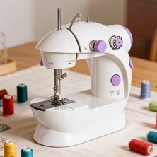 WİderMarkt Mini Ev Tipi Dikiş Makinesi – Çift Makaralı, Pedallı ,ayarlanabilir Hızlı Taşınabilir Dikiş Makinesi