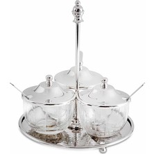 Braventa Collection Jumbo Alula Standlı 3'lü Baharat Seti 16,5X16,5X18,5 cm