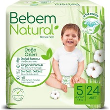 Hype Store Bebem Natural 5 Beden Jumbo Bebek Bezi (1 x 24 Adet)