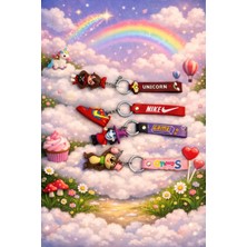 Seymen Bıçakçılık 4’lü Figürlü Silikon Anahtarlık Seti | Renkli, Sevimli ve Dekoratif Anahtarlıklar