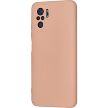 Olinea Newface Redmi Note 10 Kılıf Nano Içi Kadife Silikon - Pudra