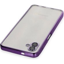 Olinea Newface Galaxy A04 Kılıf Lensli Silikon - Mor