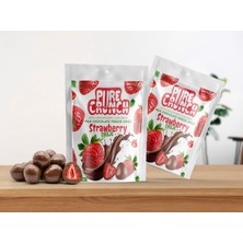 Sibelin Mutfağı Sütlü Çikolata Kaplamalı Çıtır Atıştırmalık Çilek Draje (Freeze Dried - Dondurarak Kurutma)