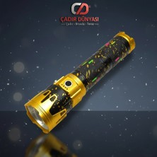 Çadır Dünyası 15000 Lümen Ateş Yakabilen Zoomlu El Feneri - 15600 Mah Yedek Pilli Set