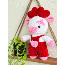 Luma Desingss Çiçek Buketli Ayıcık Organik Amigurumi Örgü Oyuncak